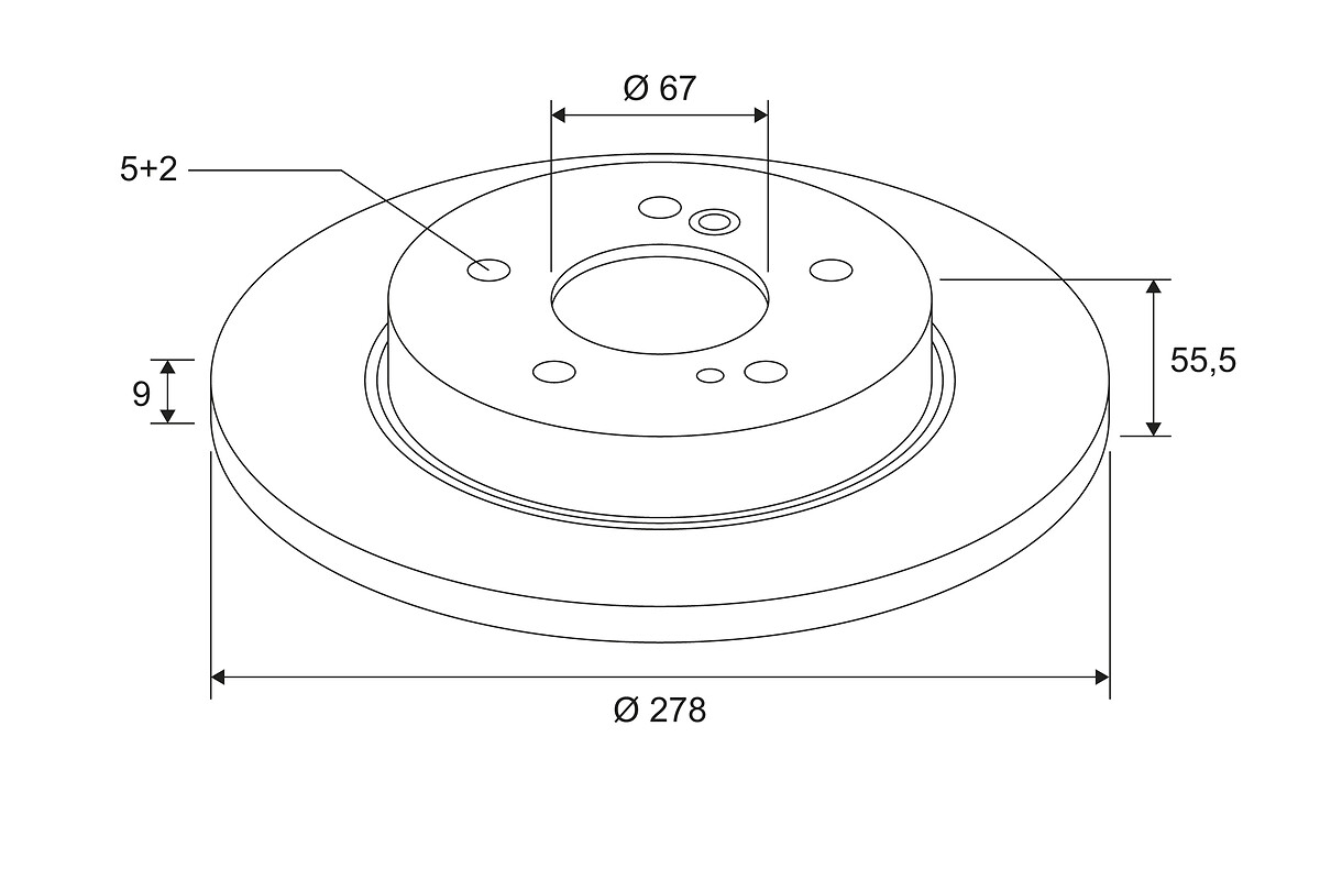 COATED BRAKE DISC MERCEDES C CLASS
